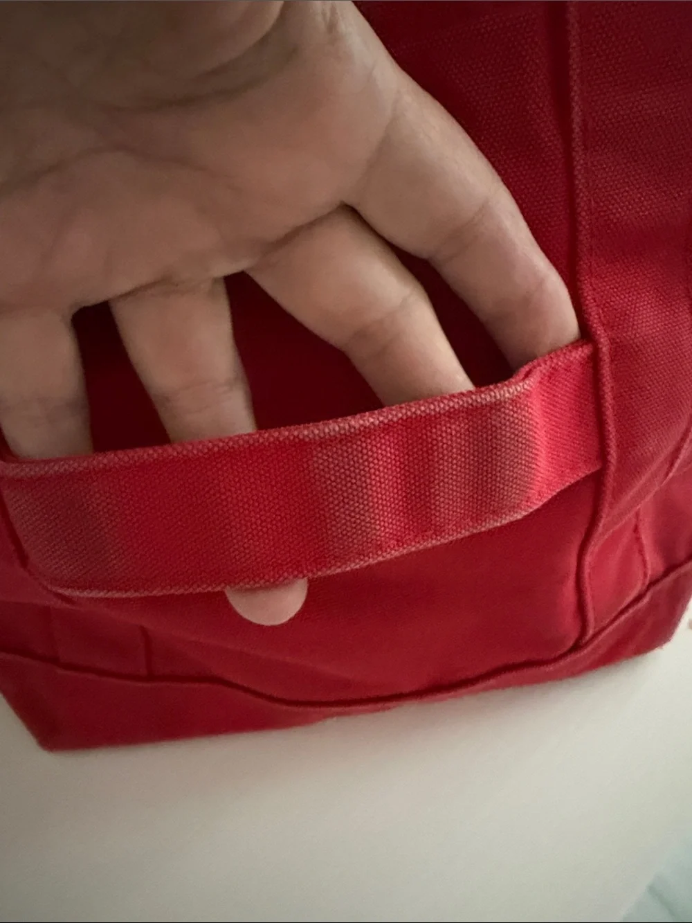 Marimekko Red Canvas Vintage Mini Tote AS IS